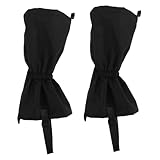 Kisangel wasserdichte Outdoor Gamaschen Schwarz Multifunktional für Wandern Trekking Camping Schutz vor Schnee Schlamm und Insekten Atmungsaktiv und Robust für Damen und Herren