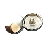 10mm/11,5mm/12,5mm flacher runder Metallknopf, Silber, 11,5mm 6 Stk