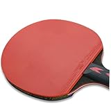 Milisten 2 Stück Sterne Carbon Fiber Tischtennisschläger Doppel pimples in Belag Leichtes Design mit Horizontalem Griff für Jugendliche und Spieler Guter Ballabsprung und Kontrolle