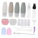 Ipetboom 1 Satz Flasche Aus Kieselgel Sirupspender Wieder Auffüllbar Ölflasche Make-up-tücher Wiederbefüllbare Zahnpastatuben Toilettenartikel Shaker-flasche Shampoo Creme Etikett Pumpe Pp