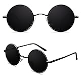 CGID Retro Runde Sonnenbrille Herren Damen Polarisiert Hippie Metallrahmen UV400 Schutz