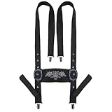 Scinzene Trachten Hosenträger für Herren aus Alcantara-Lederimitat, Y-Form Oktoberfest Hosenträger mit verstellbarer Länge 35 mm Breite, Premium Lederhose - Party-Ausstattung