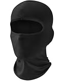 fuinloth Sturmhaube Motorrad Skimaske, Fahrrad Sturmmaske UV-Schutz Balaclavas für Herren/Damen Schwarz