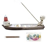 Räucherstövchen - Skelett Schiff Halter Für Räucherstäbchen,Skelettschiff Resin Skulptur Gotisch Für Lesen Meditation Entspannung Yoga Unterhaltung