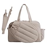 Huehkir Tennis Sporttasche Für Damen | Große Sporthandtasche Tennisschlägertasche für Damen | Aufbewahrungstasche Für Sportbüro Pendelgericht Geschäftsreise