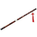 Eujgoov Flöte Bambusflöte, D-Key Bitter Bambus Dizi Traditionelles Chinesisches Instrument mit Tragetasche für Anfänger