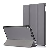Kompatibel mit/Ersatz für Tablet PC iPad 10,2 Zoll (2021/2020/2019 Modell, 9/8/7 Generation) / iPad Air 10.5 2019 / iPad Pro 10.5 2017 Flip Stand Magnetic Wallet Case CYKST (Grau)