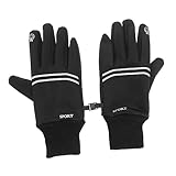 BESPORTBLE 1 Paar Warme Sporthandschuhe Schnee kalt Atmungsaktiv Isolieren Winterreiten Fahrrad Outdoor-Handschuhe -Laufhandschuhe warme Fahrhandschuhe Winterhandschuhe Stricken Schwarz