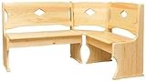 k koma Eckbank Kiefer Holz. Nuss Farbe. MASSIVHOLZ NEU (120 x 200 cm)