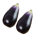 QIIIMSLSS 2pcs Leichte Schaum Auberginen Künstliche Auberginen Simulierte Gemüsesimulation Aubergines Accessoire Home Decor