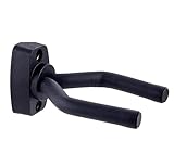 Gitarrenhalter schwarz - Wandhalterung & Halterung für Wand - Halter Instrumente wie Gitarre & Bass & E Gitarre - Wandhalter - Guitar Holder Saiteninstrumente