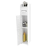 WODFARR WC-Regal, Toilettenpapierhalter, Badezimmermöbel, Badregal aus PP (17 x 15 x 78 cm)