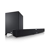 Teufel CINEBAR PRO - High-End Soundbar mit Mächtiger Wireless Subwoofer Set, Bluetooth, Dolby Audio, WLAN, Multiroom, Google Chromecast Built-in - Schwarz