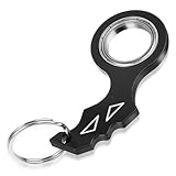 Tyqour Schlüsselanhänger Spinner Keyring Tragbar Finger Spinner Schlüsselanhänger Ring Spielzeug für Fingertraining, Kinder und Erwachsene Angstlinderung Schlüssel-Spinner (Schwarz)