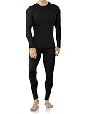 VZV Thermounterwäsche Herren Funktionsunterwäsche Skiunterwäsche Herren Winter Thermowäsche Set Warm Weich Funktionswäsche Atmungsaktiv Thermo Unterwäsche Thermounterhemd Thermounterhose