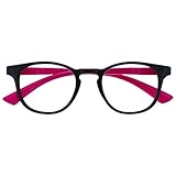 OPULIZE Bop Blue Light Blocking-Kinderbrille Ohne Stärke Runder Rahmen Federscharniere Schützt Augen, Verbessert Schlaf Reduziert Kopfschmerzen Computer Gaming Schwarz Rosa Bügel Jungen Mädchen B47-F