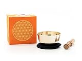Klangschalen-Set mit Gravur Blume des Lebens Größe M: Handgefertigt in Nepal und natürlich fair gehandelt. (Blume des Lebens Set in Box)