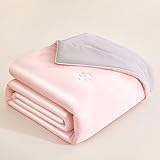 ZCXRYFL Coole Sommer Steppdecke DüNne Atmungsaktive Quilt Einzel/Doppelt Waschbare Bettdecke, FüR Sofa üBerwurf/Mittagspausen Decke/HeißE Nacht, Polyester Und Strickbaumwolle(King: 200X230cm,Pink)