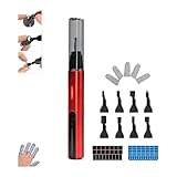 Asuinxurr Elektrischer Säbelschleifer, Detail-Schleifstift mit 3 Einstellbaren Geschwindigkeiten, 8 Schleifköpfen und Selbstklebendem Schleifpapier
