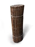 Weidenmatte in 20 Größen - Sichtschutz Zaun Windschutz Sichtschutzmatte Weidenzaun für Garten, Balkon und Terrasse - Balkonverkleidung Wetterfest - Rollzaun Holzzaun (150 x 500cm)