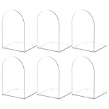 ALOTCHE Acryl Buchstützen, 6 Stück für Regale, Bücherregale und Schreibtisch-Organizer - Transparente Halterungen für Bücher, Heimbürobedarf