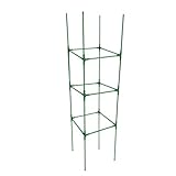 Tidevib Tomatenkäfig und Kletterpflanzen-Rankhilfe aus Kunststoff, 40-teiliges Set, grün schwarz, 31 x 12