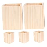 Sewroro 5 Stück Diy-aufbewahrungseimer Aus Holz Kochlöffel-organizer Büro-stifthalter Make -up -bürstenbecher Bürstenhalter Dekorativer Schreibtisch-stifthalter Home Stifthalter Bürobedarf