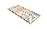 BMM Lattenrost 100x200 cm Premium 42 Federholzleisten/TÜV Zertifiziert/7 Zonen/zur Selbstmontage/für alle Matratzen/Höhe 10 cm/Lattenroste produziert in Deutschland