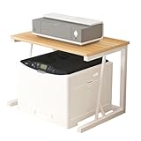 AV-Medienständer, 2-stöckiger CD-Player-Ständer, Offenes Aufbewahrungs-Audio-Rack, AV-Medien-Audio-Ständer for Büro, Wohnzimmer, Aufnahmestudio, Bibliotheken, Einkaufszentren(Light Walnut)