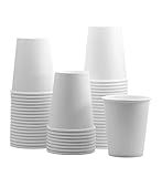 GUSTO [8 oz. - 240 ml - 100 Stück Weiße Papierbecher, für Kaffee- und Teetassen - Formerly Comfy Package