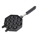 Qianly 10 Löcher doppelseitig Takoyaki Maker Grill Plate Doppelpfanne für den Laden