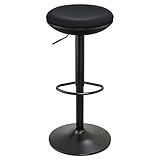 IWMH Ergonomischer Stehhocker, Bürohocker höhenverstellbar, 360° drehbarer Arbeitshocker ohne Rückenlehne, hocker für Büro, Schlafzimmer, Küche, Wohnzimmer (Schwarz)