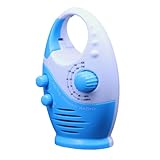 Veemoon Wasserdichtes Duschradio Tragbares Fm Am Badezimmerradio Kompakt Kabelloser Lautsprecher mit Einfachem Bedienknopf für Zuhause und Unterwegs