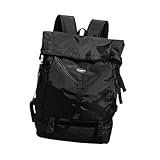 Harilla Reisebackpack Casual Daypack mit verstellbaren Trägern Leicht mit Schuhfach Rucksack für Übernachtungssportwanderungen, Schwarz