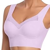 Damen BH Ohne Bügel Nahtloser Bequemer BH Weicher Glatter BHS Bustier Bügelloser BHS Push Up Komfort Soft Bra T-Shirt Bralette Gepolsterter