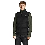JACK & JONES Herren Jjemulti Gesteppte ärmellose Gilet - Schwarz - M