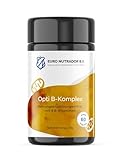 Euro Nutrador Opti B Vitamin B Komplex | 60 Kapseln Vitamin B-Komplex – Vitamin B12 (400 μg) Vitamin B1 (100 mg), Vitamin B3 B5 B6 B2 B9 & B7 | Gentechnik-, gluten- und allergenfrei | Aus Deutschland