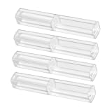 VILLCASE 4stücke Transparente Stifteetuis Kugelschreiber-geschenkboxen Kleine Bleistift-aufbewahrungskoffer Stifteboxen Leer Für Schreibwaren