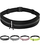 MOCOCITO Laufgürtel für Handy, Lauftasche, Hüfttasche für Jogging, Sport Jogging Gürtel, Running Belt, Fitnessgürtel, Handytasche, Geeignet für Mobiltelefone verschiedener Modelle und Größen(Schwarz)