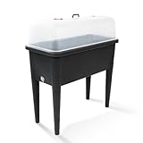Hochbeet Kunstoff 76x37x84,5 cm | Robuster PP-Kunststoff mit abnehmbaren Beinen und Haube | Frühbeet für Garten und Balkon | Gemüsebeet im modernem Design
