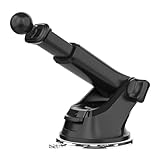YIANERM 17mm Kugelgelenk Saugnapf Halterung Halter Handy Halterung Kfz-Halterung Zubehör für Sat NAV, GPS, Dash Cam Armaturenbrett/Windschutzscheibe Auto Halterung Basis (Schwarz)
