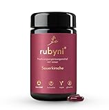 rubyni® Sauerkirsche Kapseln (60 St.) • Hochdosierter, europäischer Premium-Sauerkischen-Extrakt • 112.000mg pro Tagesdosis • 100% CherryCraft® • Polyphenole & Anthocyane • Laborgeprüft & 100% Vegan