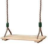Hängende Hölzerne Schwenk - Dicker, Verstärktes Verstärktes Nylonkabel Verstellbares Hoher Robustheit | Traditionelle Schwungflussrate 150 Kg Gartenterrasse Kinder Erwachsene Korrekte Haltungs