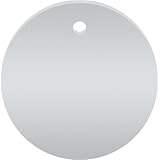 Werkzeugmarken ohne Gravur, Alu, eloxiert, Silber, Ø 3 cm Anhängeschilder