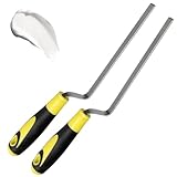 2 Stück Fugenkelle, 11 mm Fugenspachtel aus Metall, Rutschfester Gummigriff, für Mörtelanwendungen und den Hochbau, Präzises Mauern