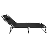YNAADYH Campingbett,Feldbett Klappbar 200X70Cm Klappbett Gästebett Klappbar Reisebett Erwachsene Gästebett Klappbar 70X200 Karpfenliege 191 * 68 * 30Cm Klappbares Campingbett, Outdoor-Stuhl (Noir)