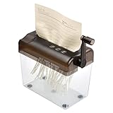 Xzeemo Aktenvernichter Mini, Tragbarer Aktenvernichter, Papierzerkleinerer, Handkurbel Aktenvernichter, A6 Oder Gefaltetes A4-Papier Hand Schredder für Zuhause Büro Rechnungen kleine Zettel Briefe