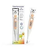 scala SC 44 flex Speed Eisbär digitales Fieberthermometer für Kinder und Babys zur sanften und schnellen Messung der Körpertemperatur, weiß
