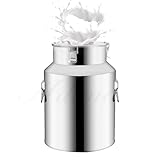 Adima 5L Milchkanne, Milcheimer Aus Edelstahl 201 Weineimer, Milchkanne, Tragekrug Mit Versiegeltem Deckel, Klein, Zur Aufbewahrung Von Milch Und Wein,5L