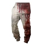 pvucpot Chino Hose Herren Halloween Problem Gelöst Kostüm Blutspritzer Muster Leicht Sweatpants Persönlichkeit Vintage Jogginghose Festlicher Atmosphäre Bequeme Lässig Sporthose Lässige